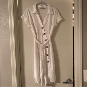 Zara Asymmetrical Button Front Dress